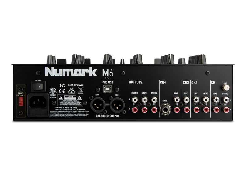Numark M-6 USB - 4 Channel Mixer