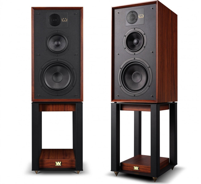 Wharfedale Heritage Linton mahogany red + Stands