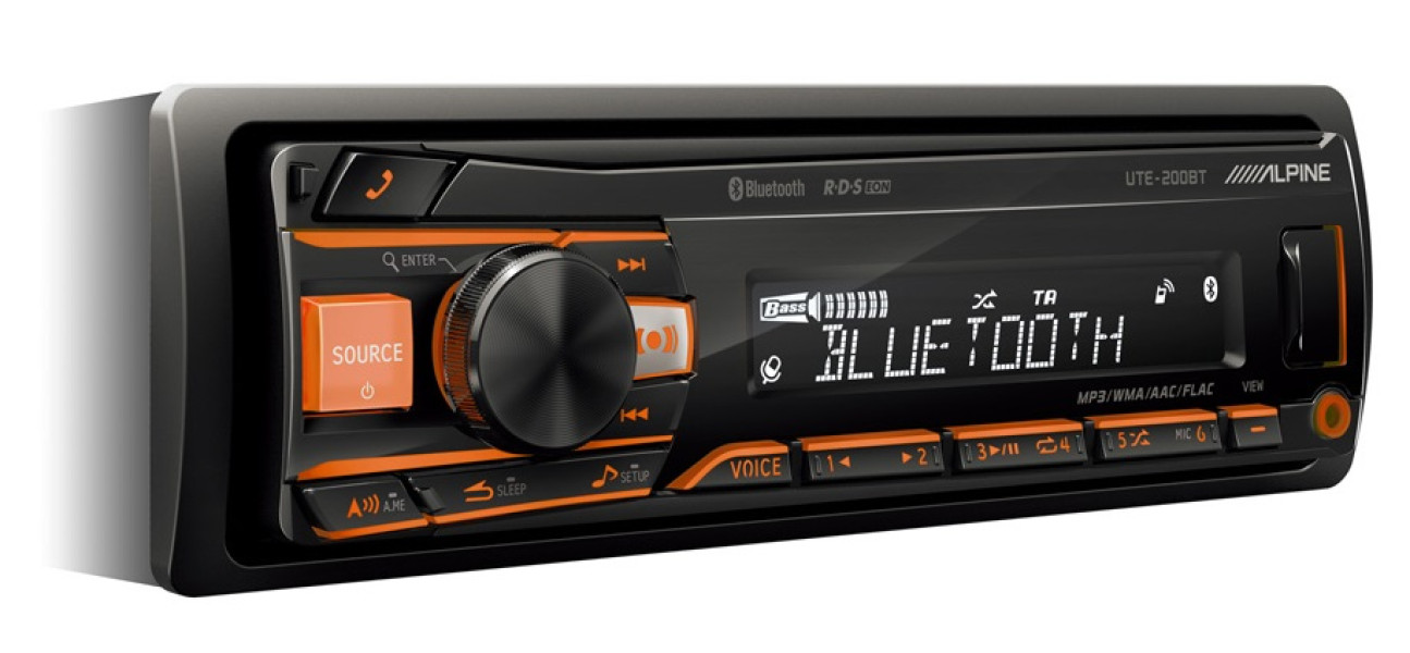 Alpine UTE-200BT blue/orange - radio usb bluetooth flac mp3