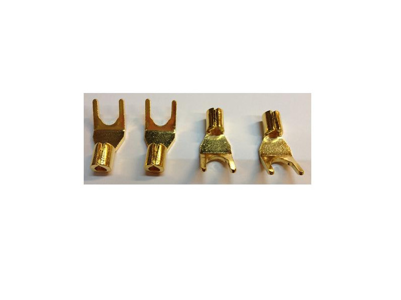 Analogis 8mm / 6mm gold plated spades - 4 τεμάχια