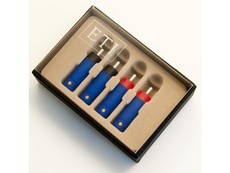 Eti Eichmann Bullet Silver blue - male RCA connector - 4 τεμάχια