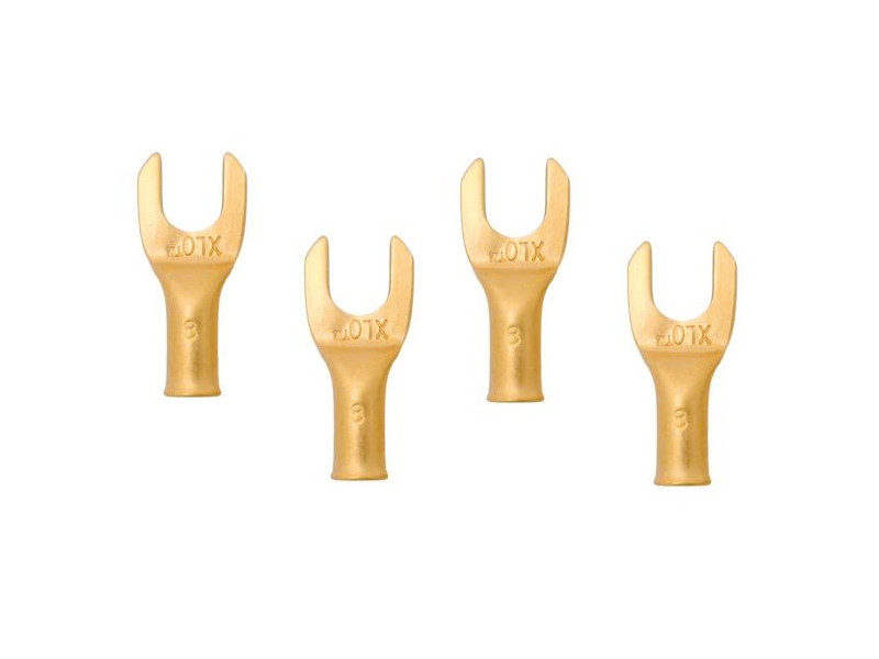 XLO Large spades 8 mm gold plated - 4 τεμάχια