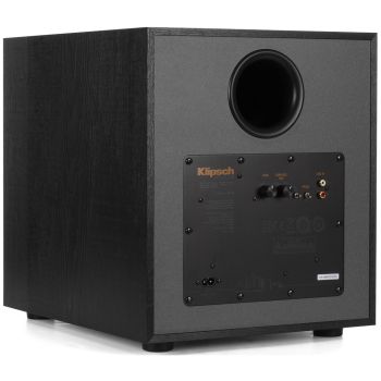 Klipsch R-100SW πισω μερος, συνδεσεις