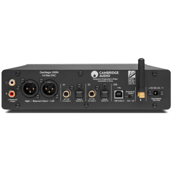 Cambridge Audio DacMagic 200M rear, connections
