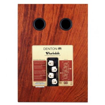 Wharfedale Denton 85 mahogany red, rear, connectors