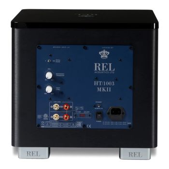 REL HT-1003 mkII black, rear, connections