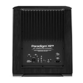 Paradigm XR-13 black walnut rear, connections