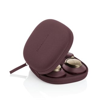 Bowers & Wilkins PX8 burgundy in case
