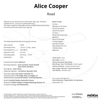 Revox Tape Reel - Alice Cooper \