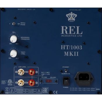 REL HT-1003 mkII rear panel, connections