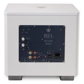 REL HT-1205 mkII white, rear, connections