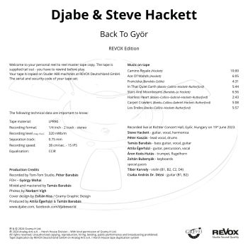 Revox Tape Reel - Steve Hackett & Djabe 