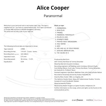 Revox Tape Reel - Alice Cooper 