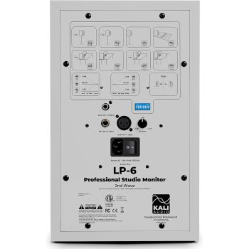 Kali Audio LP6 2nd wave white, rear-connections