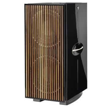 REL 212 Black Label with optional wood grille