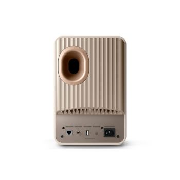 KEF LS50 Wireless II sand shell rear-connections