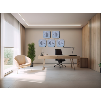iZiSound Wave in office with grey panel