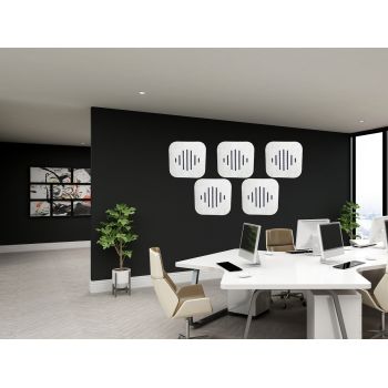 iZiSound Wave in office with white panel