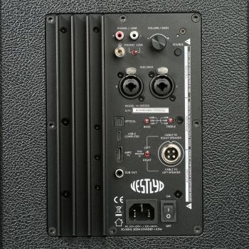 Vestlyd M8C Active black amplifiers connections