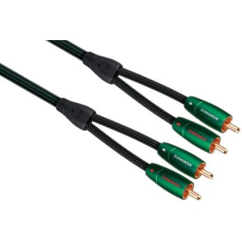 AudioQuest Evergreen, καλωδιο interconnect τερματισμενο με βυσματα RCA, μηκους 1 μετρου
