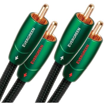 AudioQuest Evergreen, καλωδιο interconnect τερματισμενο με βυσματα RCA, μηκους 1 μετρου