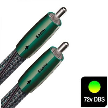 AudioQuest Earth 72V DBS, καλωδιο interconnect τερματισμενο με βυσματα RCA, μηκους 1 μετρου
