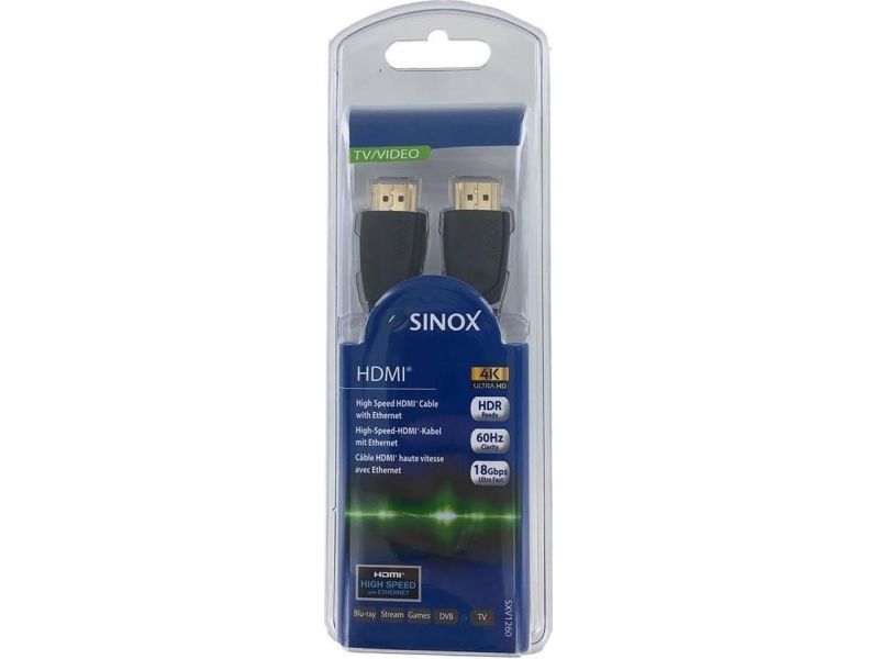 Sinox Plus SXV-1261 - 1 μέτρο HDMI 2.0 UHD 4K/60Hz 18GBps