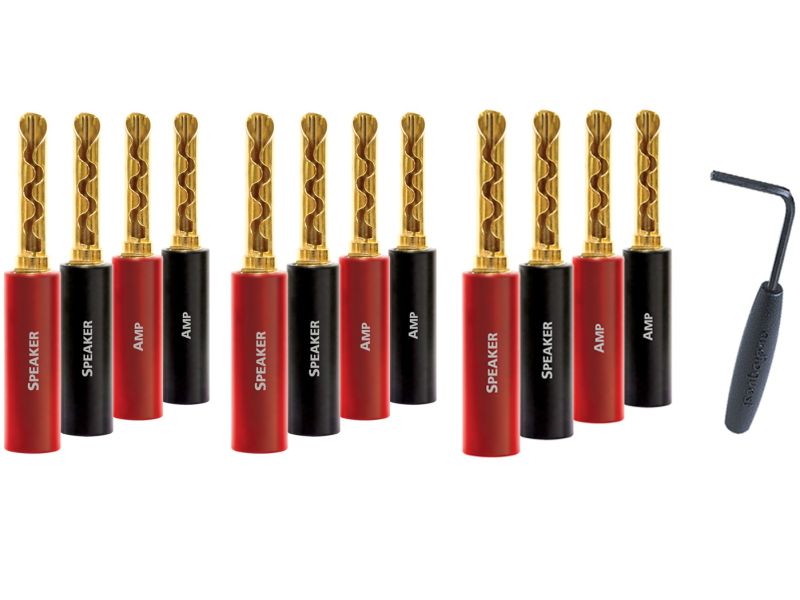 AudioQuest SureGrip-100 BFA-Bananas gold plated - 12 τεμαχια