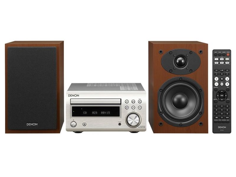 Denon RCD-M41DAB silver +  SC-M41 walnut - bluetooth