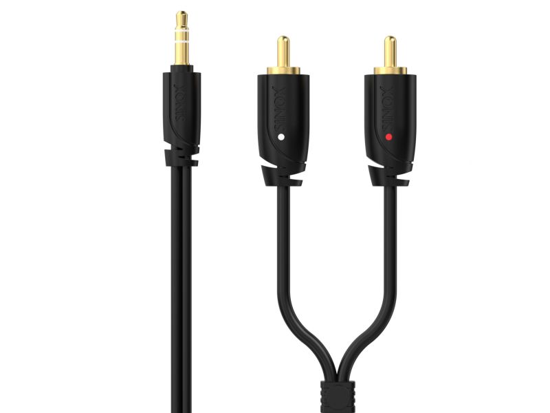 Sinox SXA-06002 - 3.5mm mini jack σε 2 male rca - 2 μετρα