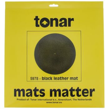 Tonar Black Leather turntable mat