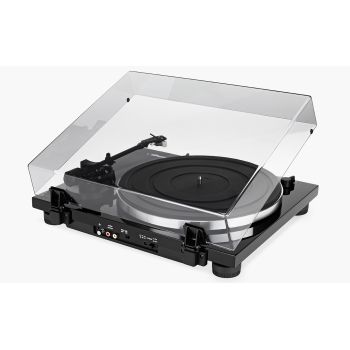 Thorens TD-201 black high gloss rear, connections