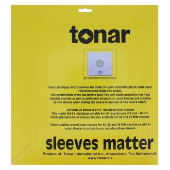 Tonar Plastipap 5311 - inner sleeves 12 inches - 25 τεμάχια