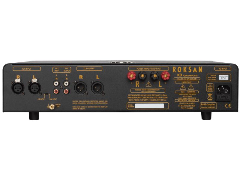 Roksan K3 stereo power amplifier - charcoal
