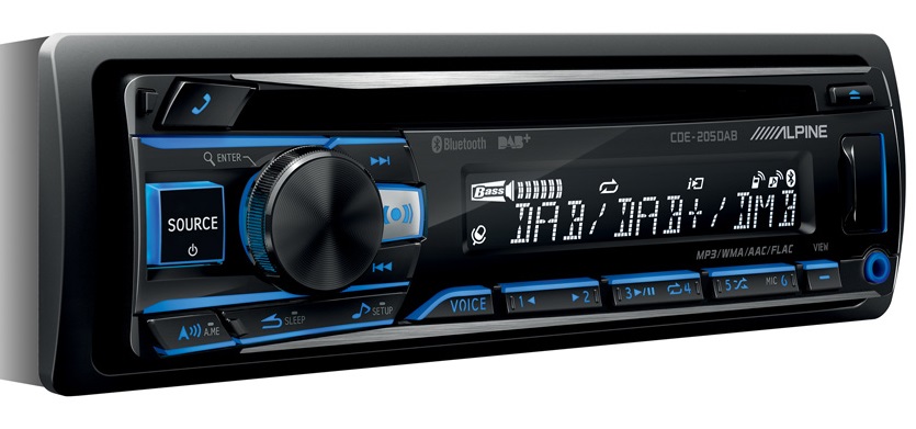 Alpine CDE-205DAB BT variable color - radio dab cd usb bluetooth