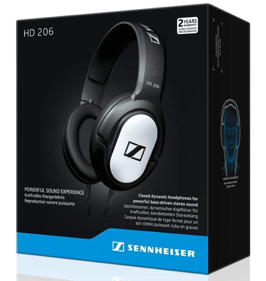 Sennheiser HD-206 - ακουστικα κλειστου τυπου - over ear headphones ...
